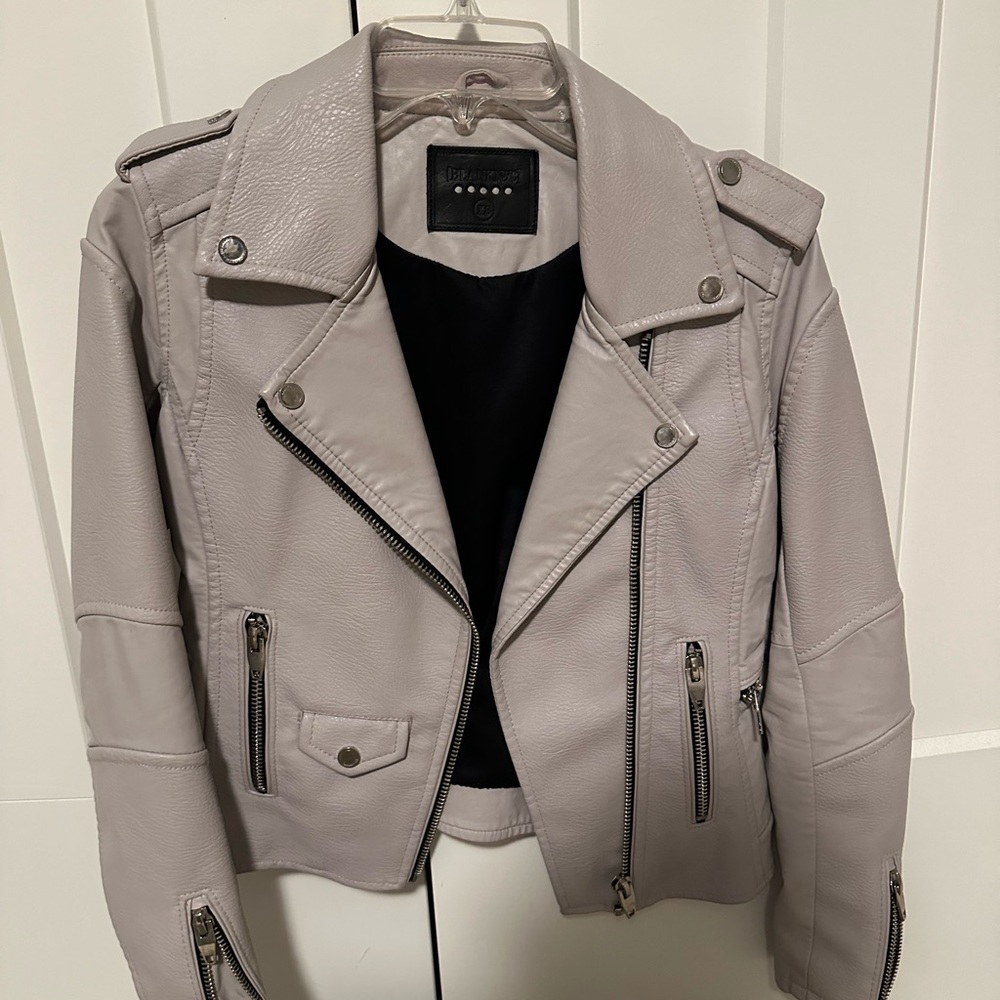 Blank NYC Gray Leather Jacket XS